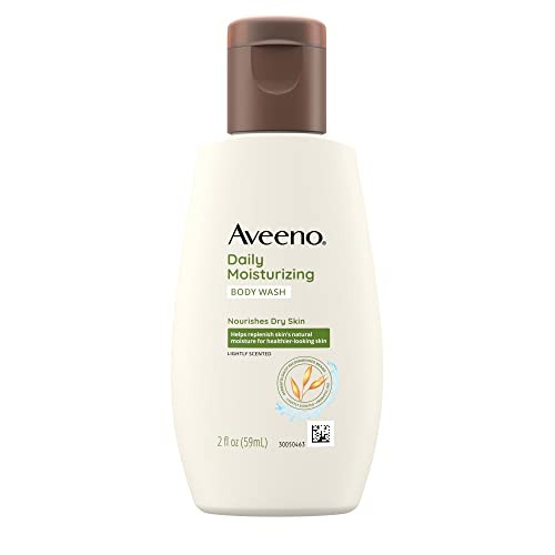 Aveeno Daily Moisturizing Body Wash, Travel Size, 2 Fluid Ounce (Pack of 6)