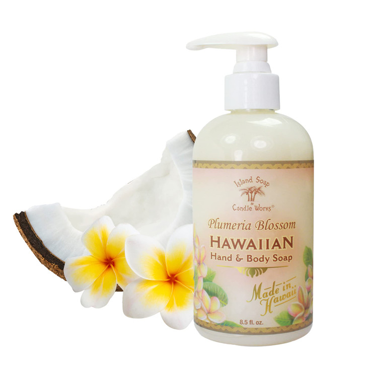 Island Soap & Candle Works Botanical Liquid Hand Soap - Vegan Hand Soap for Men and Women - Luxury Skincare for Bathroom - Hawaiian Gifts for Sensiti