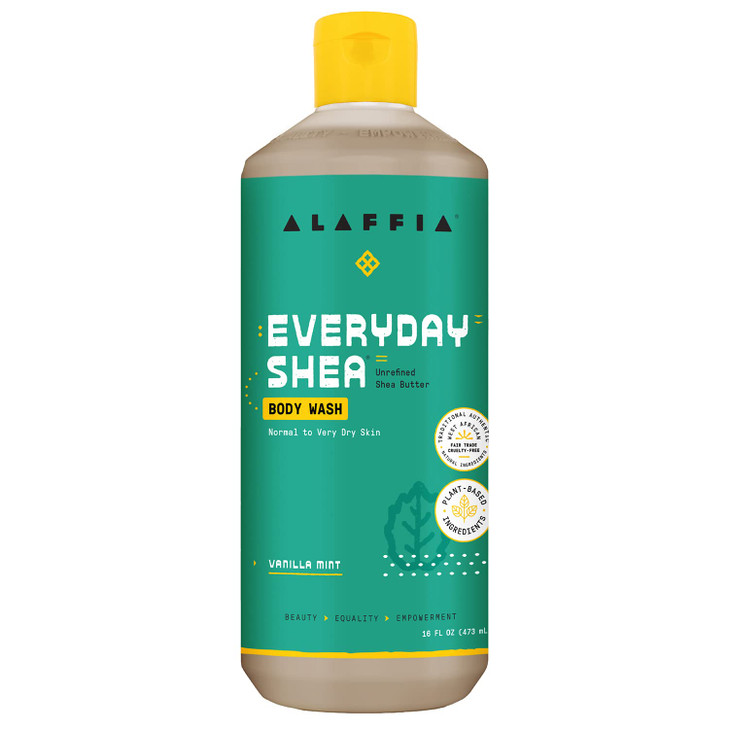 Alaffia EveryDay Shea Body Wash - Naturally Helps Moisturize and Cleanse without Stripping Natural Oils with Shea Butter, Neem, and Coconut Oil, Fair