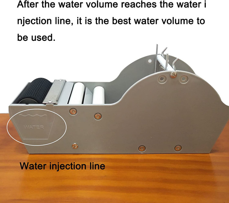 QILIMA Desktop Grey Water Activated Tape Dispenser with Reinforced Kraft Paper Gum Tape 1.88In x 55 Yards for Shipping, Carton and Box Sealing