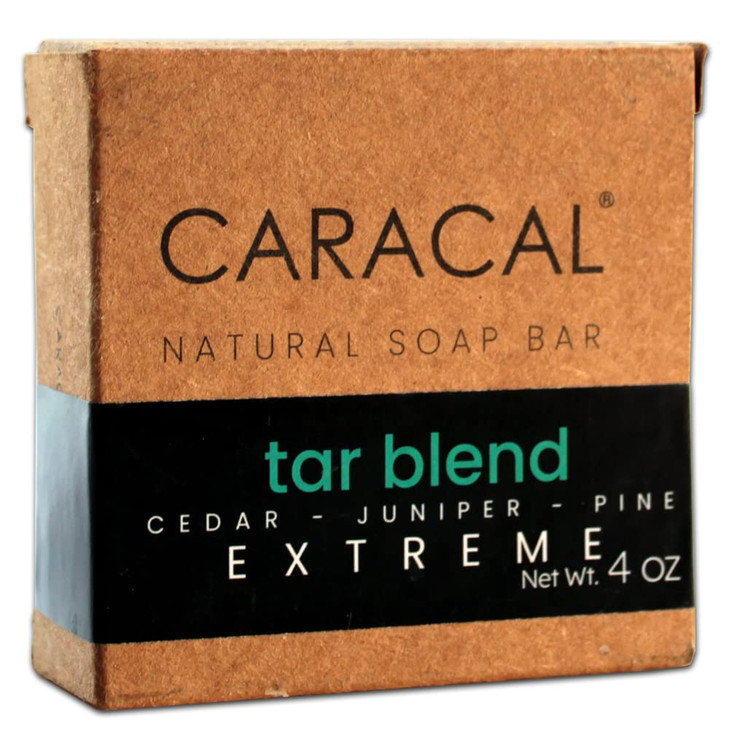 CARACAL Tar Blend Extreme Pine Juniper Cedar Tar Natural Soap Bar - UNEXPECTED HEAVY SCENT