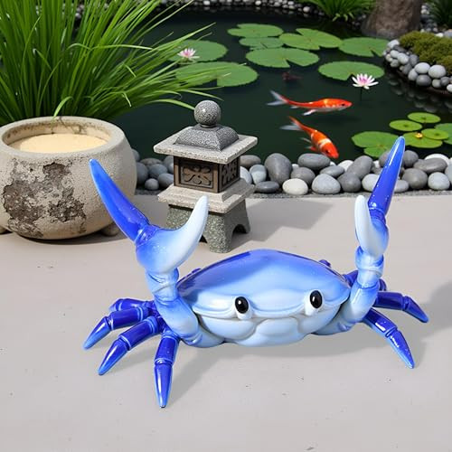 Sluswallow Blue New Japanese Creative Cute Crab Pen Holder Weightlifting Crabs Penholder Bracket Storage Rack Gift Stationery Pencil Holders and Pen