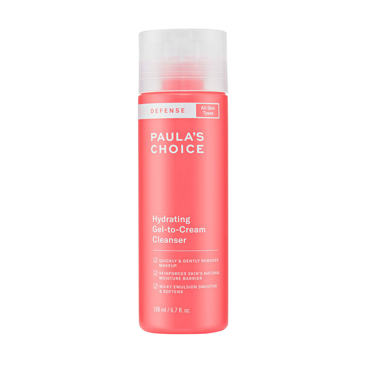 Paula's Choice-DEFENSE Hydrating Gel-to-Cream Facial Cleanser with Green Tea, Licorice, Aloe & Soy, Anti-Pollution and Free Radical Damage Protection