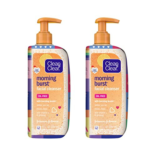 Clean & Clear Morning Burst Oil-Free Facial Cleanser, Brightening Vitamin C & Ginseng, Daily Face Wash, Hypoallergenic, Special Care with Pride Packa