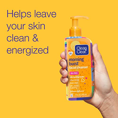 Clean & Clear Morning Burst Oil-Free Facial Cleanser, Brightening Vitamin C & Ginseng, Daily Face Wash, Hypoallergenic, Special Care with Pride Packa