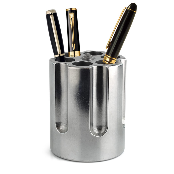 Caliber Gourmet Revolver Pen Holder & Paper Weight, Cast Aluminum Office Gift  Cool Pencil Holder for Desk Men, Funny Pen Stand, Gun Decor Accessory