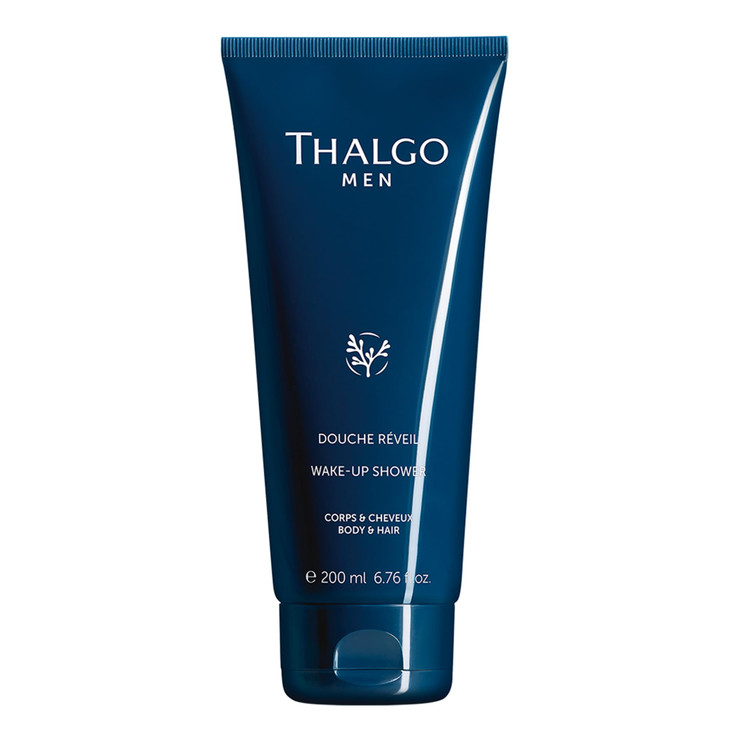 THALGO Men, Wake-up Shower Gel, Men's Body Wash, Male Body Wash, Liquid Soap and Shampoo for Men, Moisturizing Shower Gel, 6.76 Fl Oz
