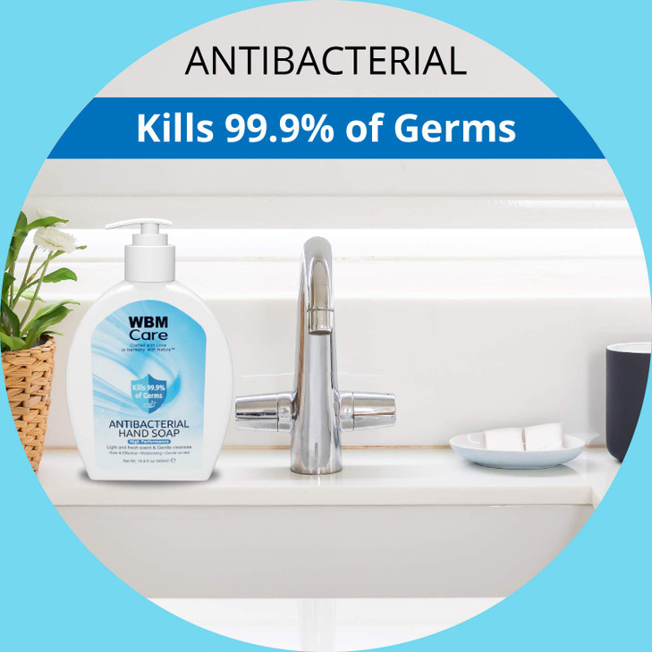 WBM Care Hand Soap, Crafted with Love in Harmony with Nature, Effective Cleanser with Light & Fresh Scent, Liquid Hand Soap - 16.8 fl oz/Each (Pack 1