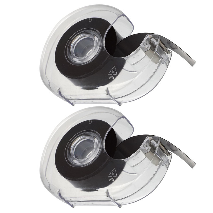 LUOZZY 2 PCS Magnetic Tape Dispenser Magnet Tape Roll Flexible Strong Magnetic Strip with Adhesive Backing and Tape Dispenser for DIY Craft Projects