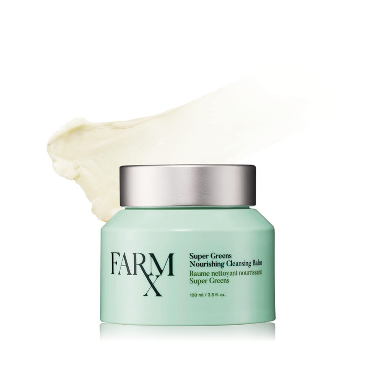 Farm Rx Super Greens Nourishing Cleansing Balm makeup remover Natural Ingredients Cleanse Skin, Remove Dirt, Debris & Makeup, hydrating for sensitive