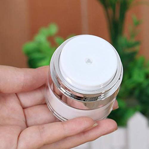 Airless Cosmetic Jar | Empty Refillable Travel Makeup Container for Foundation, Creams & Cosmetics | Airless Jar with Leak-Proof Design for Purse or