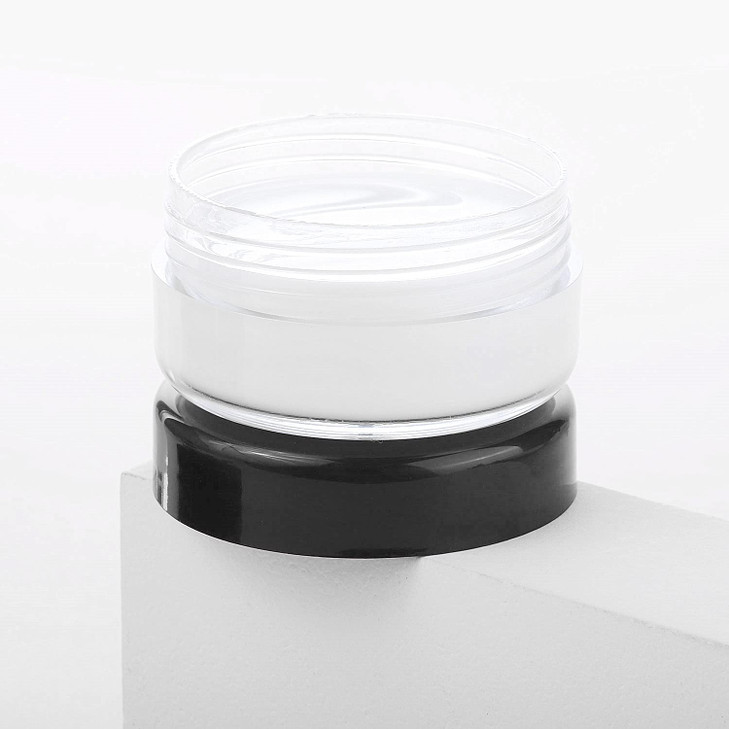 100 Count 10g Small Sample Containers with Lids Plastic Jar Cosmetic Jars Empty Makeup Jars Lip Balm Containers - Black