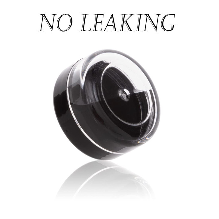 ZEJIA 10 Gram Sample Containers, 40 Count Cosmetic Containers with Lids, Refillable Empty Sample Jars, Small Plastic Containers with Lids (Black)