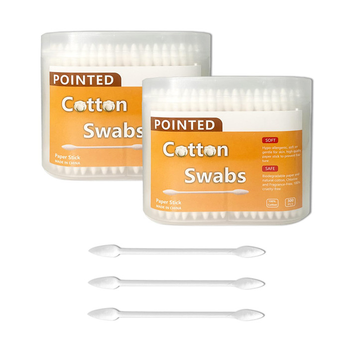 600pcs Precision Tip Cotton Swabs/Double Pointed Cotton Buds for Makeup