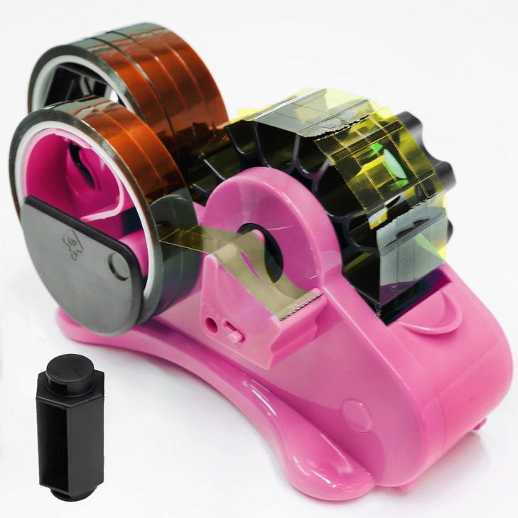 Enskatec Heat Tape Dispenser Sublimation with Compartment Slots, Semi-Automatic, Multiple Roll Cut 1" & 3" Core Double Reel Cores Sublimation for Hea