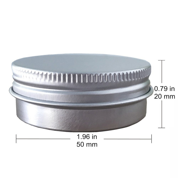 Screw Top Aluminum Tin Jars Cosmetic Sample Metal Containers, Round Pot for Candle, Lip Balm, Salve, Make Up, Eye Shadow, Powder (12 Pack, 1 OZ/30ml)