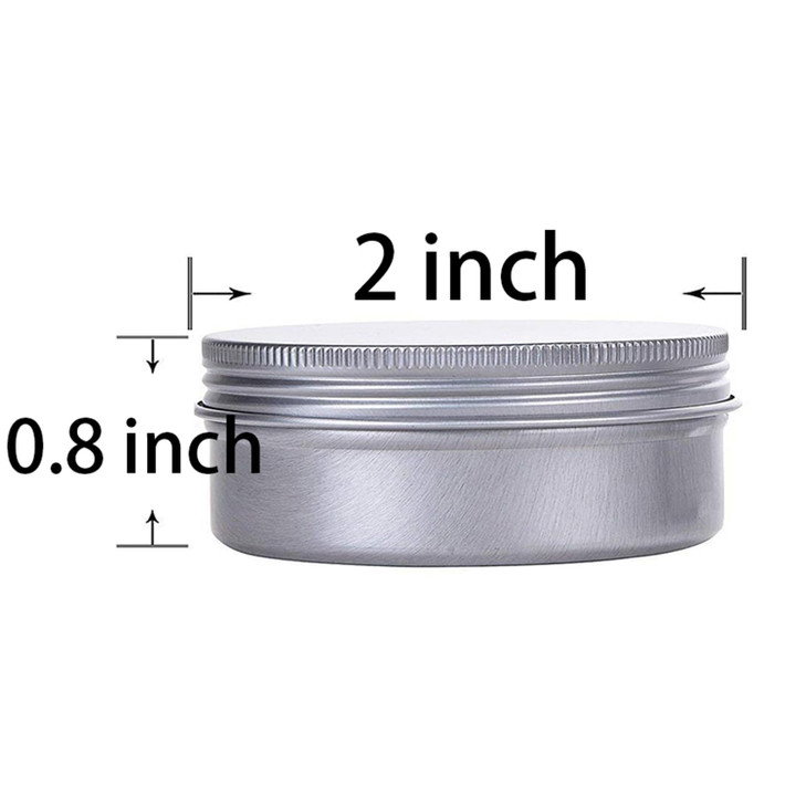 1 Ounce Aluminum Tin Jar Refillable Containers 30ml Aluminum Screw Lid Round Tin Container Bottle for Cosmetic,Lip Balm, Cream, 12 Pack.