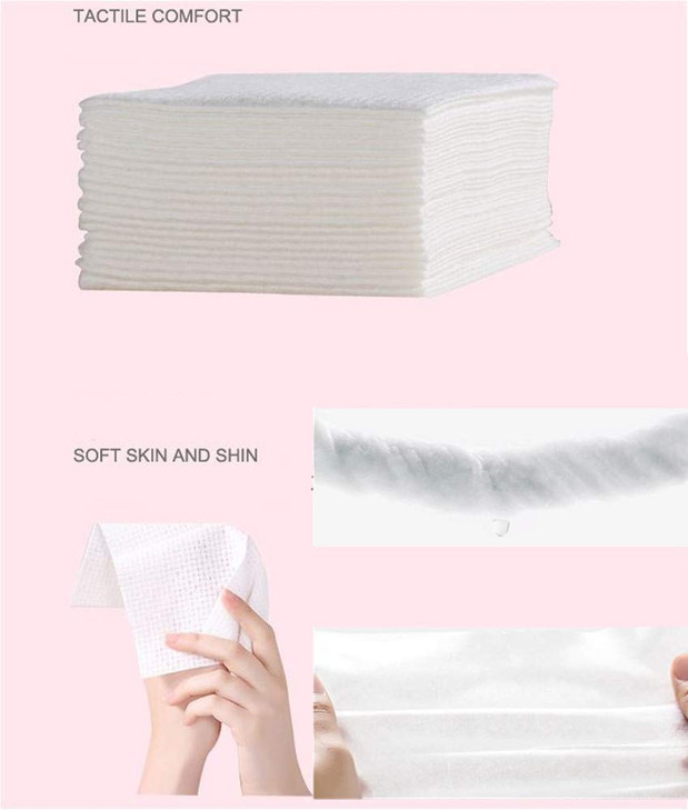 XICHEN 2 Box of 100 pcs Disposable Towel for Washing Face Cotton Pads Cosmetic Cotton Can be Wet and Dry