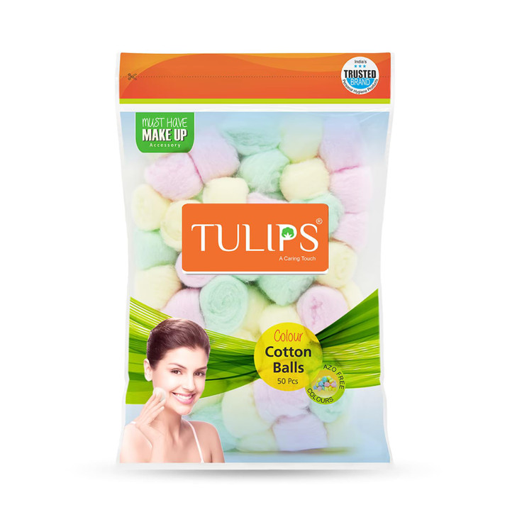 Natural Cotton Balls Cotton Swabs For Nail & Make-Up Removal - 50 Cotton Balls In One Pack