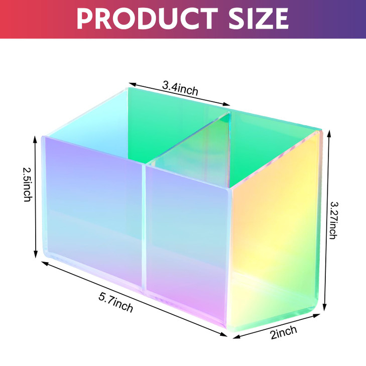 WYFHLPMMA Magnetic Dry Erase Marker Holder for Whiteboard?Acrylic Magnetic Pen Holder for Fridge, 2 Compartments Whiteboard for Office, Home, Locker(