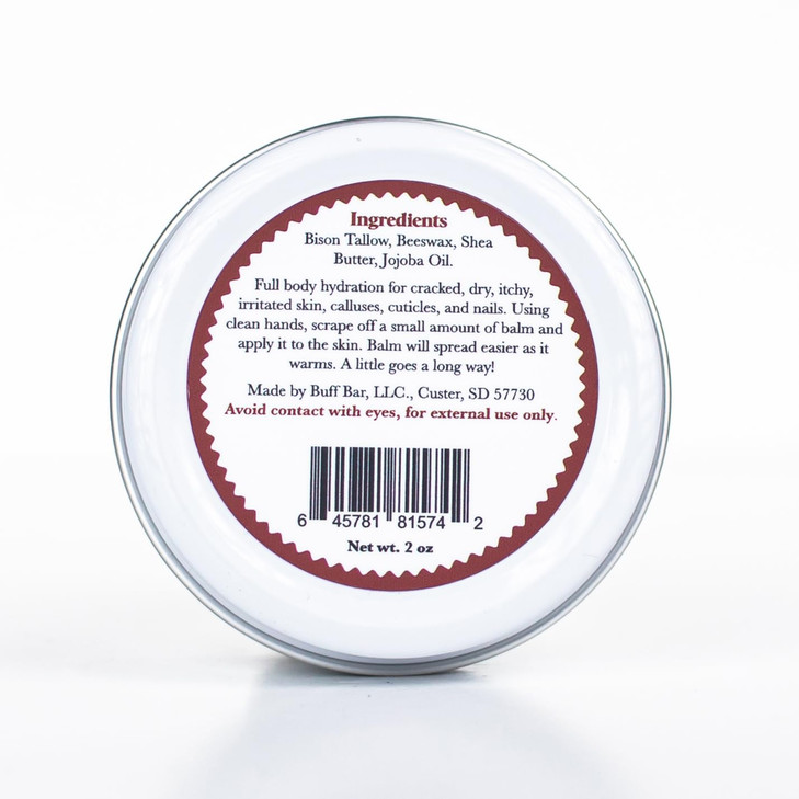 BUFF BAR Pure Bison Tallow Salve, Unscented, 1 Pack - No Irritating Ingredients, Simple & Clean, Body Butter, Full Body Hydration, Replaces Lotion, F