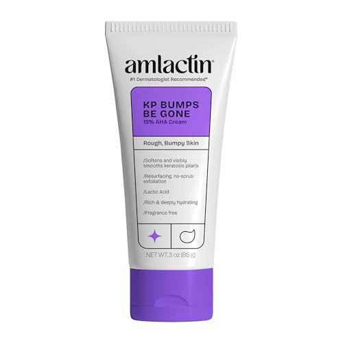 AmLactin KP Bumps Be Gone - Therapeutic Body Cream for Keratosis Pilaris - No-Scrub Exfoliator and Body Moisturizer for Dry Skin with 15% Lactic Acid