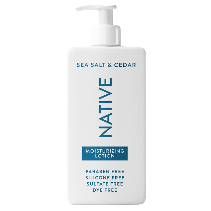 Native Body Lotion Contains Naturally Derived Plant-Based Moisturizers for Women and Men | Restores Dry Skin, Sea Salt & Cedar, 16.5 fl oz