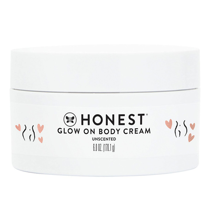 The Honest Company Mama Glow On Body Cream, Hydrates Firms and Tightens Skin, Shea Butter Avocado Oil Vitamin E 6 oz