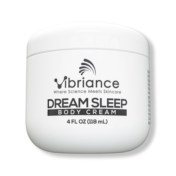 Vibriance Dream Sleep Body Cream, 4 fl oz - Fluffy Full Moisturizer for Dry Skin, Relaxation and Rejuvenation with Therapeutic Ingredients, Soothing