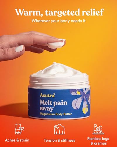 ASUTRA Melt Pain Away Topical Magnesium Cream for Pain Relief | Eligible | Soothing Capsaicin for Leg Cramps & Muscle Soreness