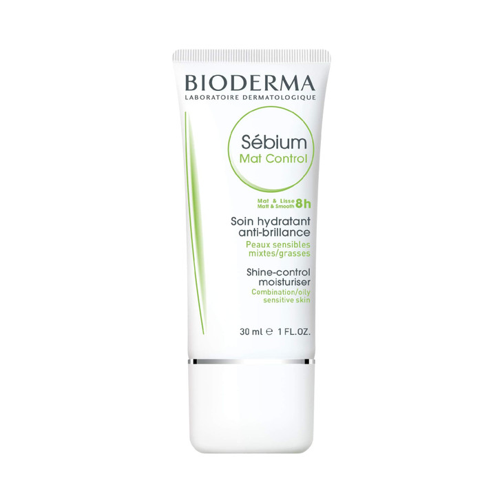 Bioderma Sébium Mat Control Cream, Mattifying and Moisturizing Daily Cream for Combination to Oily Skin, 1 Fl Oz