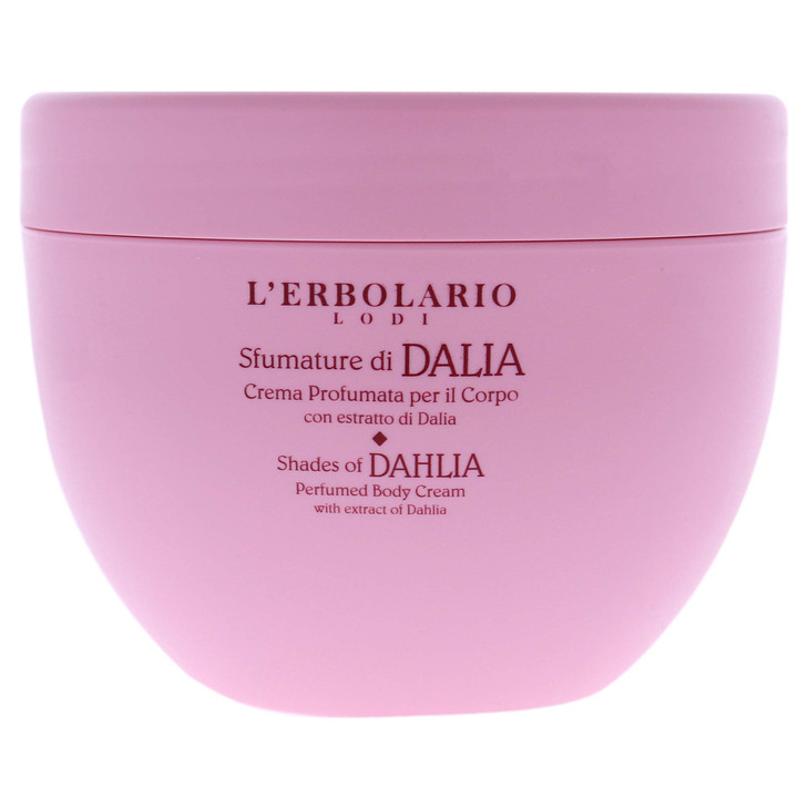 L'Erbolario Body Cream - Moisturizing Body Butter - Floral Citrus Scent Skin Care with Dahlia Extract and Olive Butter - Shades of Dahlia - 10.1 oz