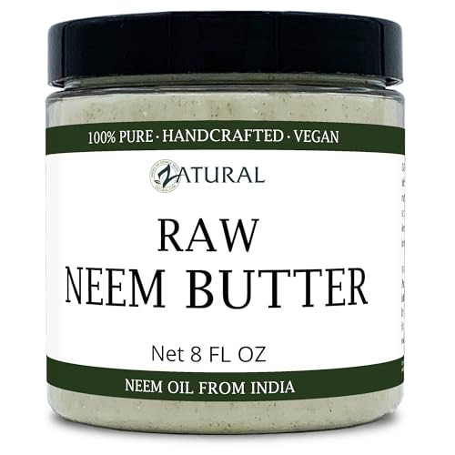Zatural Organic Neem Butter-Coconut Oil, Neem Oil, Neem Leaf, Marula Oil, Kokum Butter, Rosemary, For Sensitive Skin, Itchy Skin, 2 Pack, 8 oz.