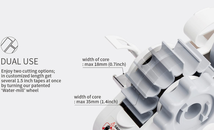 MoTEX Heat Tape Dispenser for Sublimation - 1" & 3" Core Multiple Roll Pre-Cut Dispenser, Heat Resistant for Press & Mug Machine (White, Tapes Not In