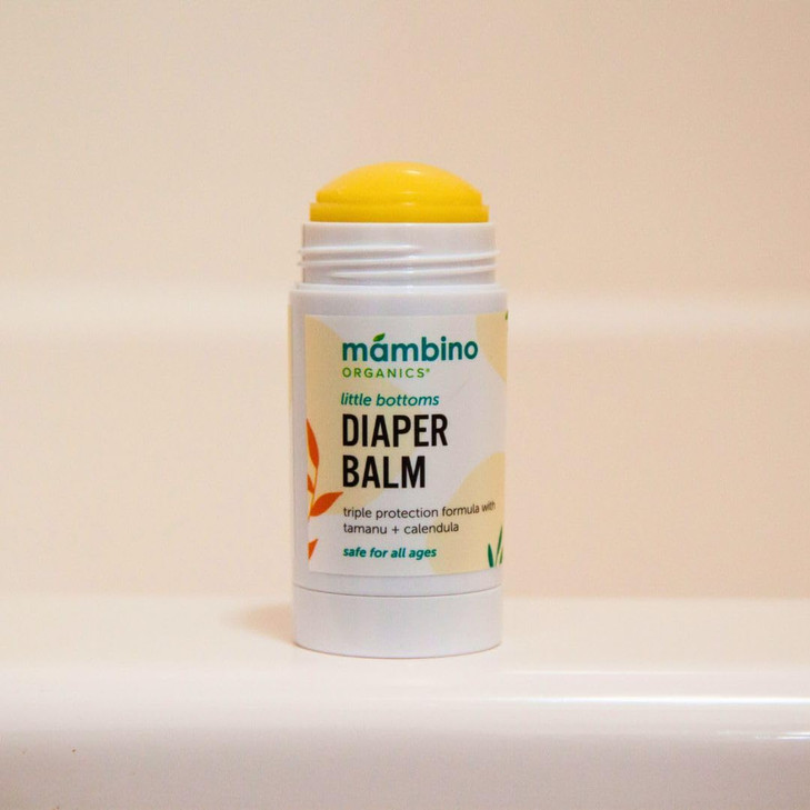 Mambino Organics Little Bottoms Diaper Balm, Baby Essentials Diaper Rash Cream, Newborn Essentials Must Haves, Calendula and Oatmeal, Cruelty-Free, 0