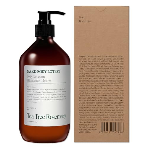 BOUQUET GARNI NARD Body Lotion - Tea Tree Rosemary 16.9 fl. oz. / Moisturizing Body Lotion with Shea Butter & 5 Herbal Extracts/Lightweight Hydration