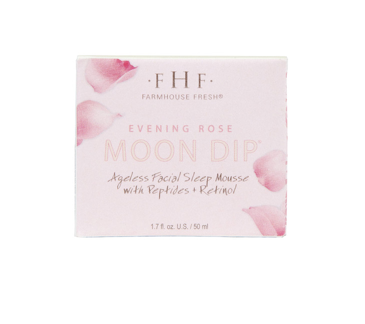 FarmHouse Fresh Evening Rose Moon Dip  Retinol Night Cream with Peptides & Vitamin C  1.7 Fl Oz