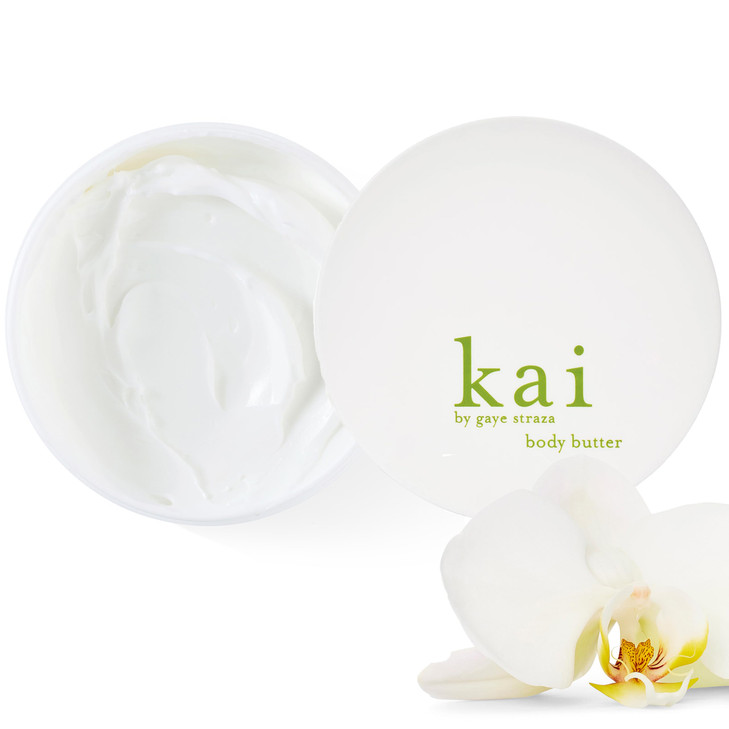 kai body butter  a beautifully whipped soufflé body cream scented with fresh & light gardenia wrapped in white exotics, 6.4 oz | soft, glowing skin,