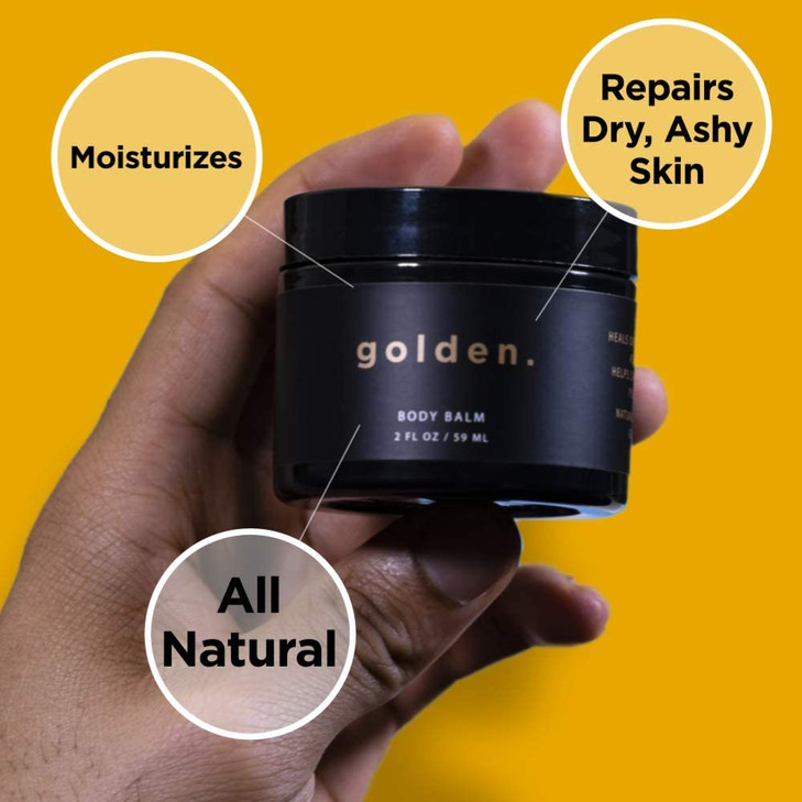 Golden Grooming Co. Men's Body Balm - Intense Repair Balm for Extra Dry Skin - Naturally Derived, Hydrating Formula - Suitable for All Skin Types wit