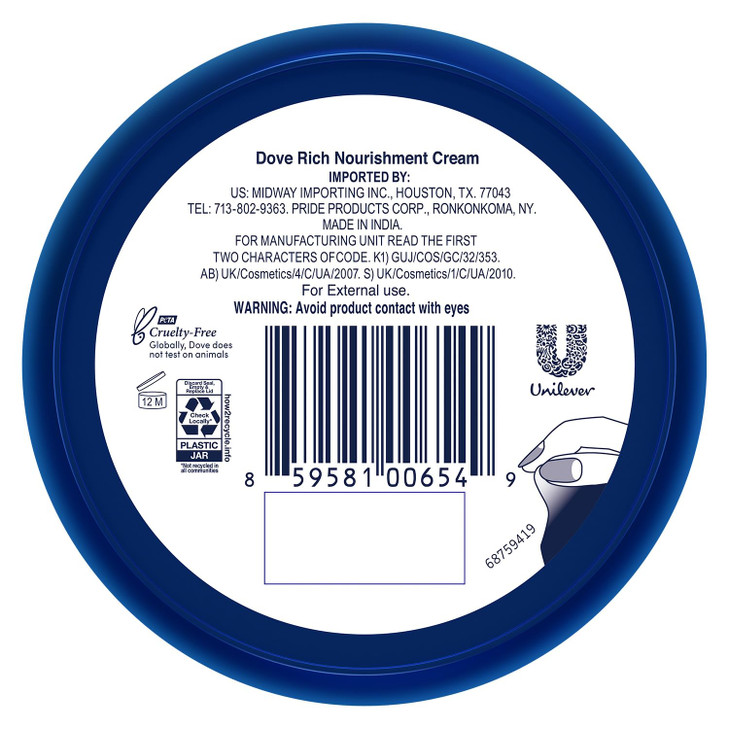 Dove Body Love Rich Nourishment Cream, Face, Hand & Body Lotion for Extremely Dry Skin, Fast-Absorbing 72-Hour Moisturizing Cream with Ceramide Serum