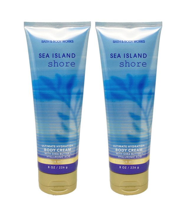 Bath and Body Works Gift Set of of 2 - 8 oz Body Cream - Mother's Day - (Sea Island Shore)