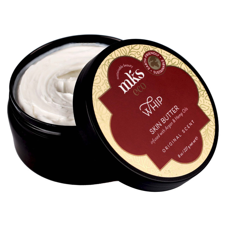 MKS eco Whip Skin Butter, Original Scent - 8 oz - Total Body Moisturizer - Moroccan Argan Oil, Hemp Seed Oil, Jojoba Oil, Shea Butter - Vegan & Cruel