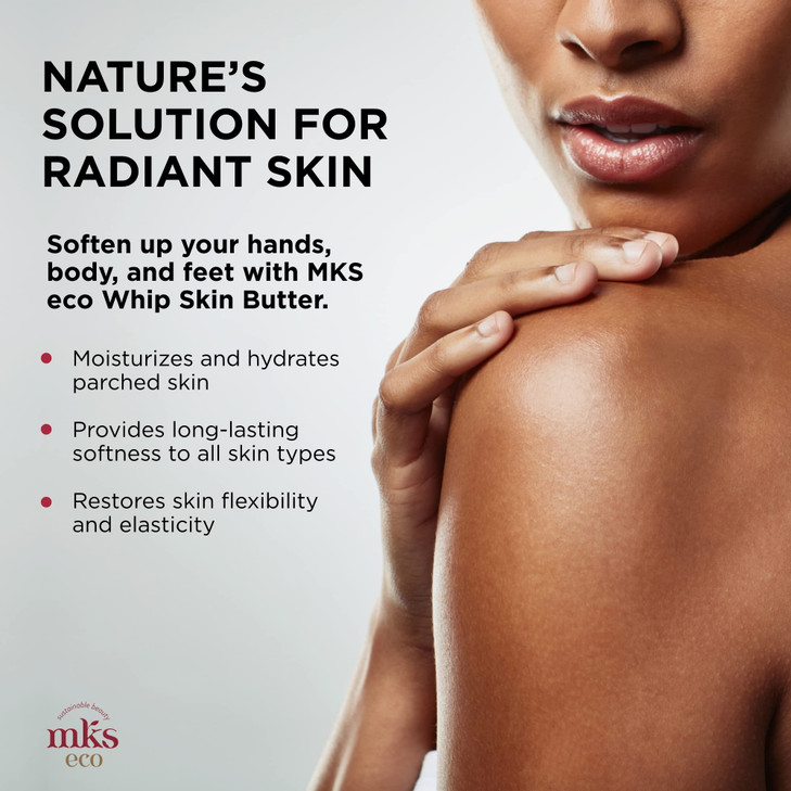 MKS eco Whip Skin Butter, Original Scent - 8 oz - Total Body Moisturizer - Moroccan Argan Oil, Hemp Seed Oil, Jojoba Oil, Shea Butter - Vegan & Cruel