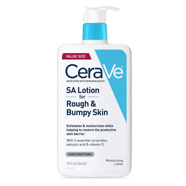 CeraVe SA Lotion for Rough & Bumpy Skin, Vitamin D, Hyaluronic Acid, Lactic Acid, Niacinamide & Salicylic Acid, Gentle Exfoliating Rough And Bumpy Sk
