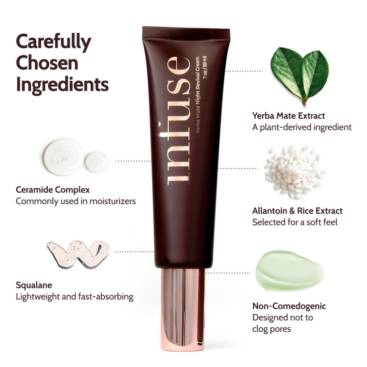 Infuse Peptide Night Cream for Mature Skin 40+, Anti Aging Night Moisturizer for Face, Overnight Repair Cream for Face and Neck, Firming Hydrating Mo