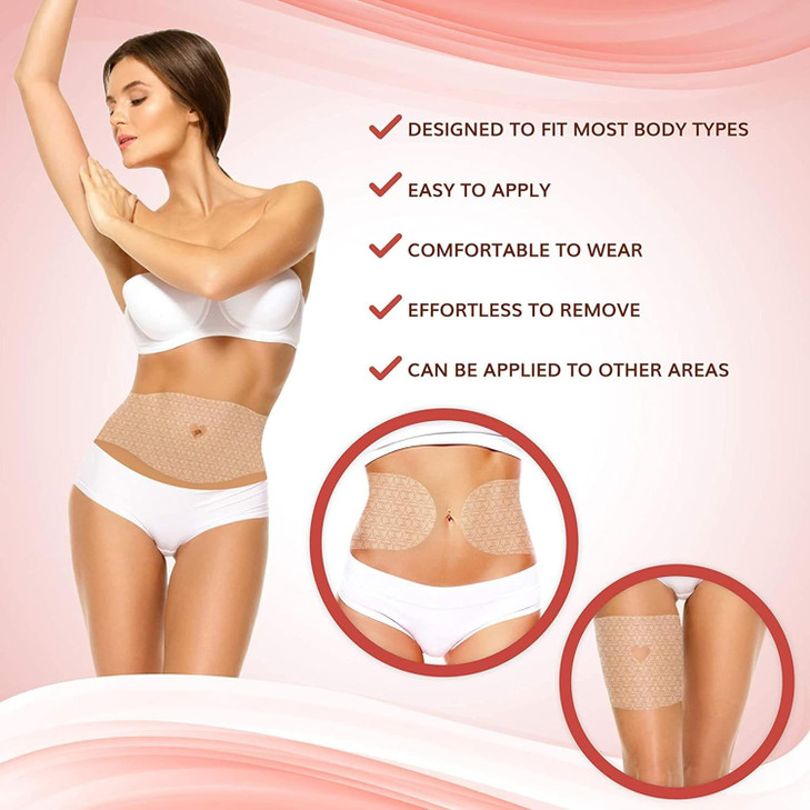 All Natural Moisturizing Body Applicator Wrap  Easy to Use Body Wrap -Anti Cellulite Solution- Firming Toning Tummy Wrap (6 WRAPS)