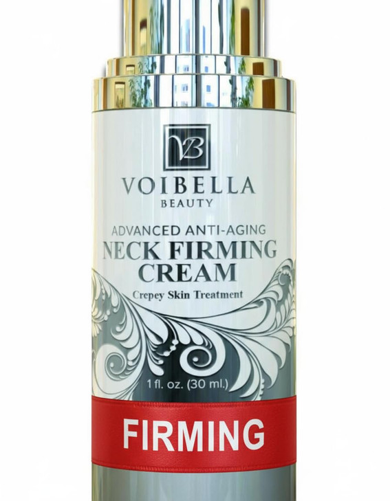 Neck Firming Cream for Sagging, Crepey Skin, Chest Wrinkles. Anti-Aging Moisturizing Lotion Helps Crepe Eraser, Turkey Neck Tightener & Decolletage T
