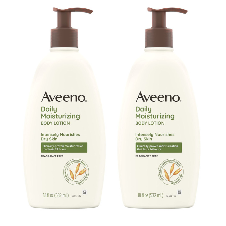 Aveeno Active Naturals Daily Moisturizing Lotion, 18-Ounce Pump (Pack of 2)