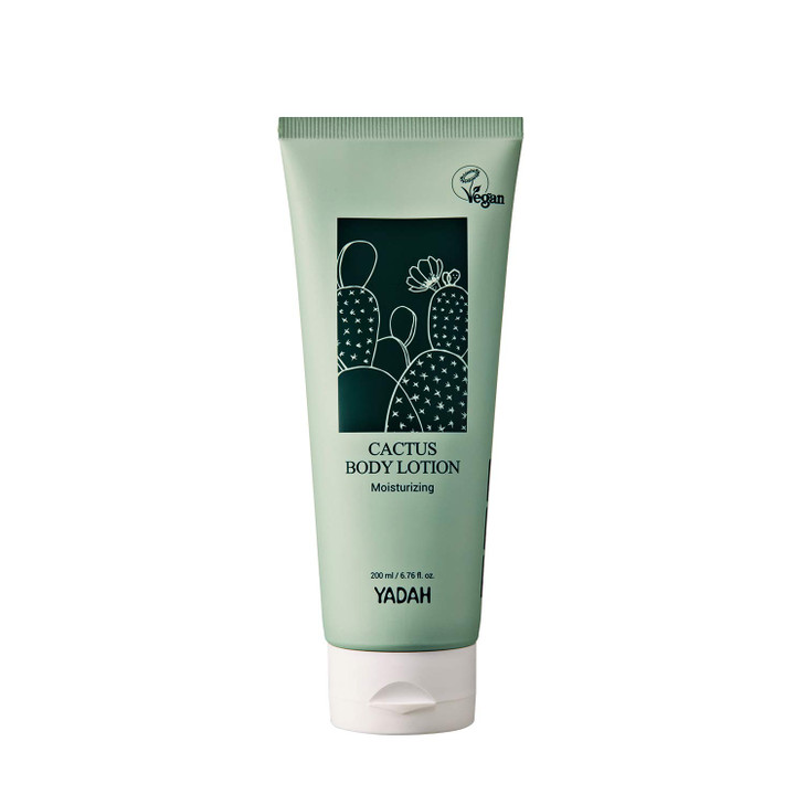 YADAH Cactus Body Lotion 6.76fl.oz.  69.58% of Cactus instead of Water, Vegan Paraben Free Non Sticky Moisturizing Emulsion for Dry Sensitive Skin