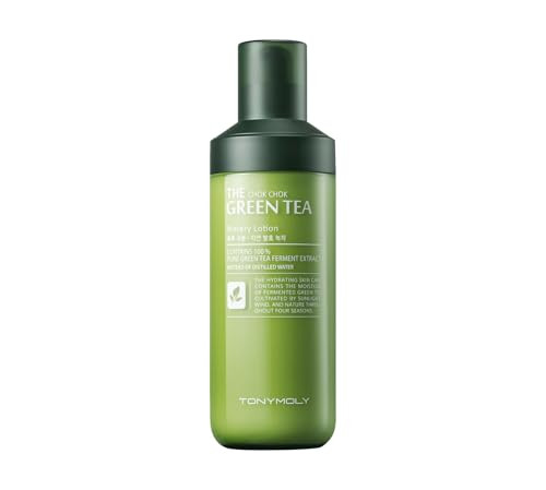 TONYMOLY The Chok Chok Green Tea Watery Lotion  Hydrating Korean Body & Face Moisturizer with Green Tea Extract  Lightweight, Soothing Lotion for S